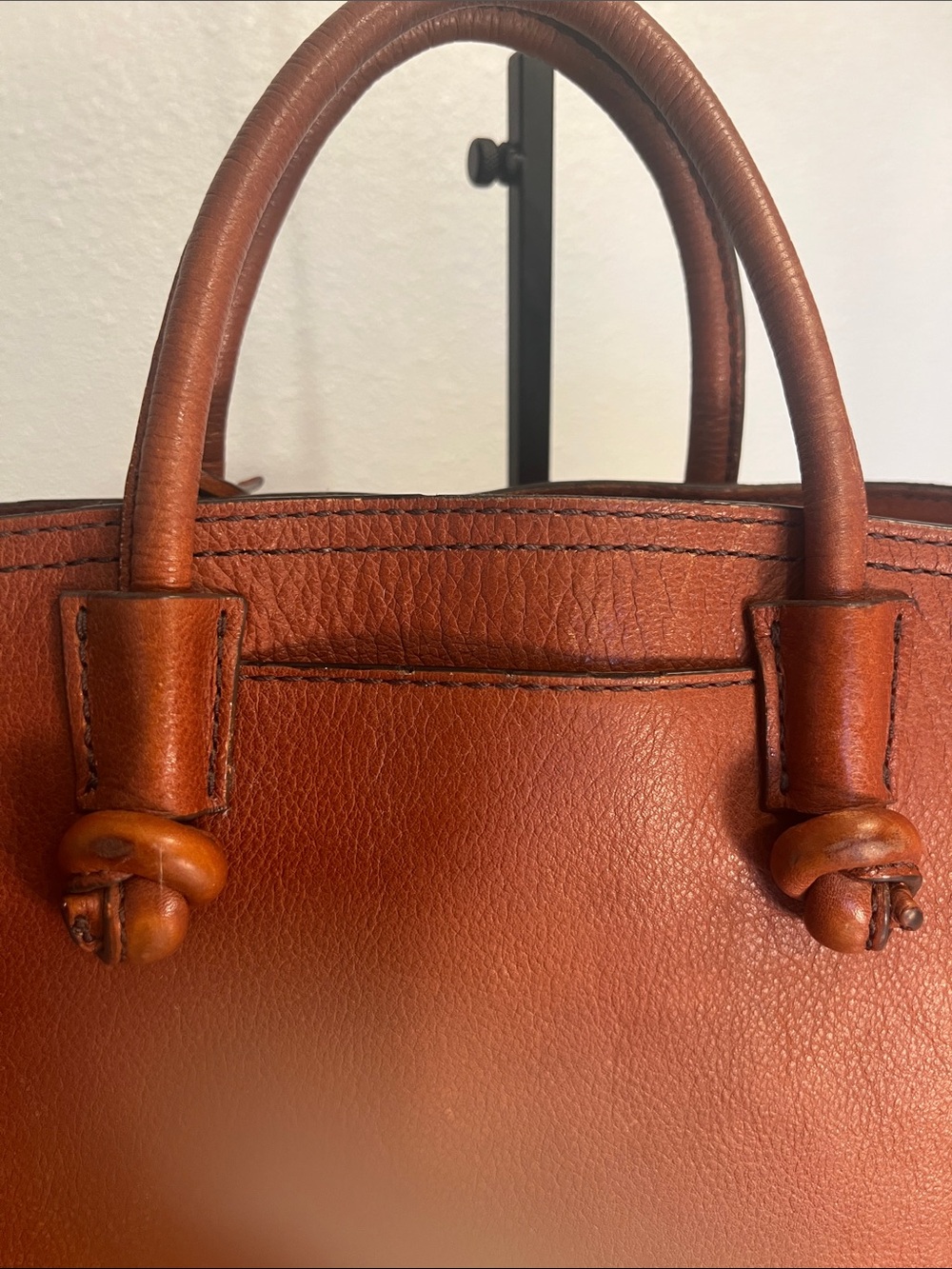 Vintage Fossil Skyler Leather Satchel in Cognac - Picture 11 of 15
